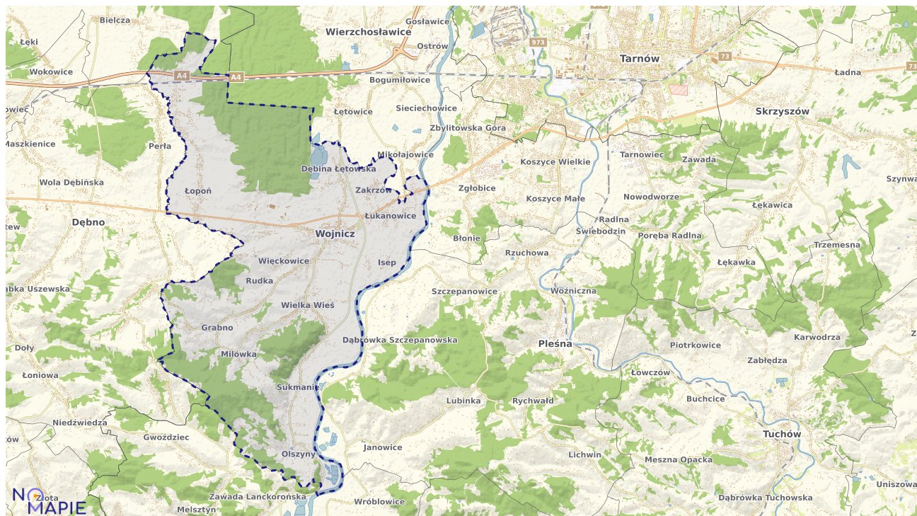 Mapa wyborów do sejmu Wojnicz